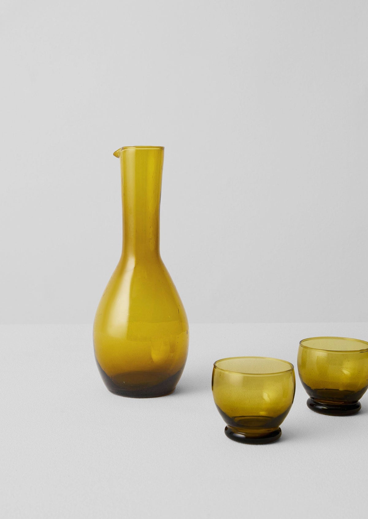 Moroccan Glass Carafe | Amber