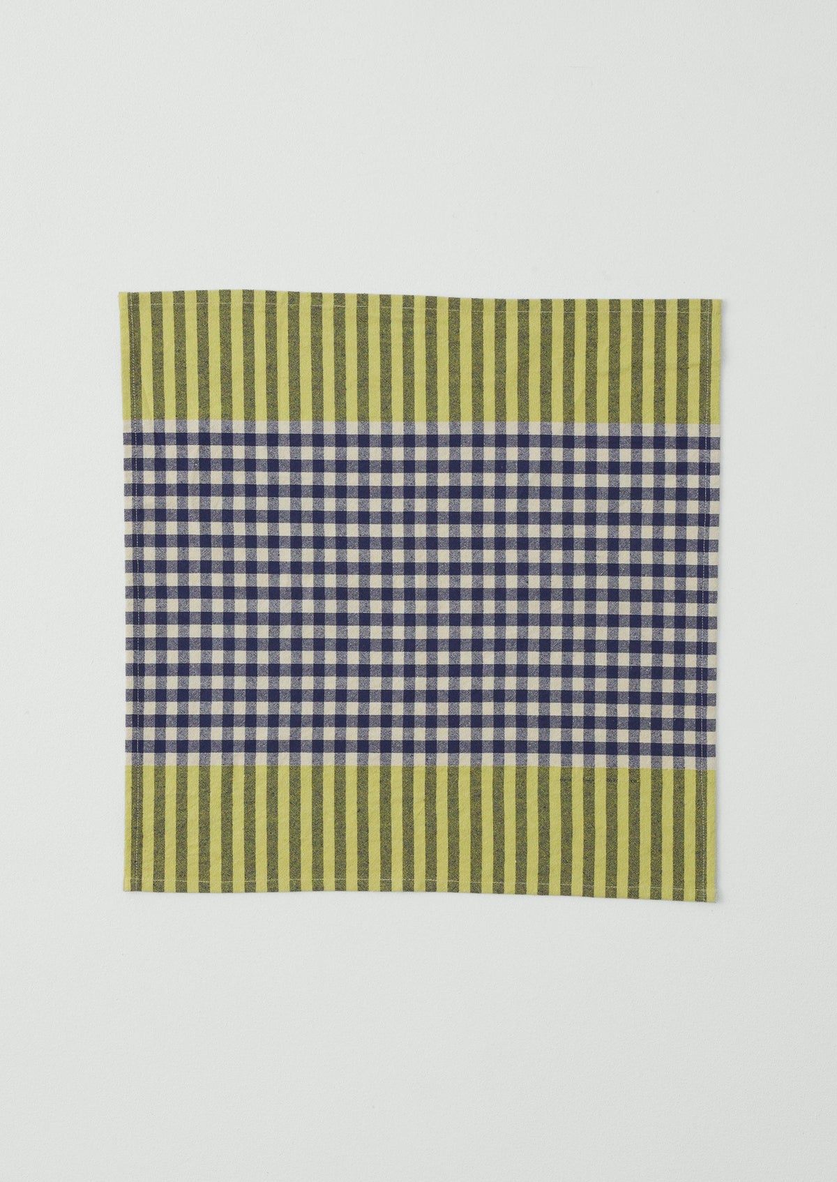 Hand Woven Siesta Check Napkin | Cobalt/Citrus