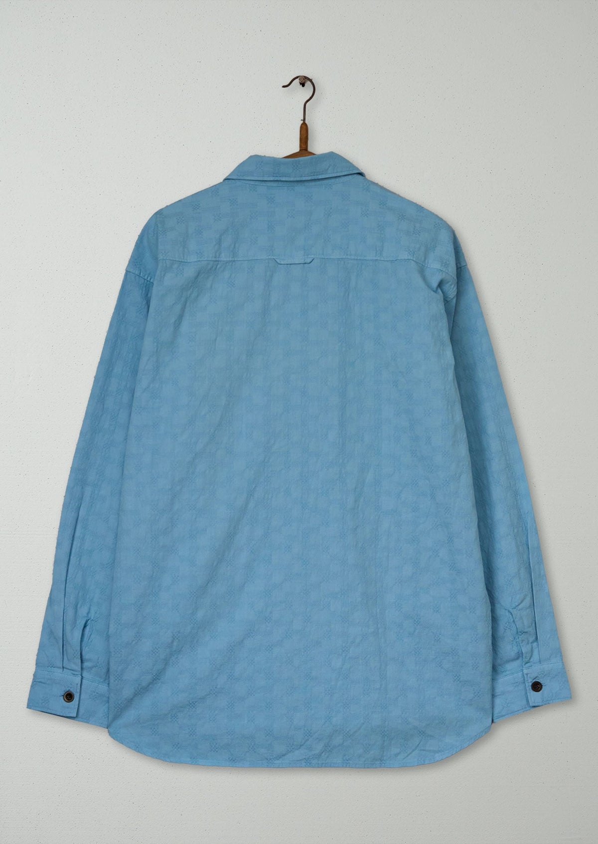 Reworn Mens Dropped Shoulder Shirt Size M (043) | Light Blue