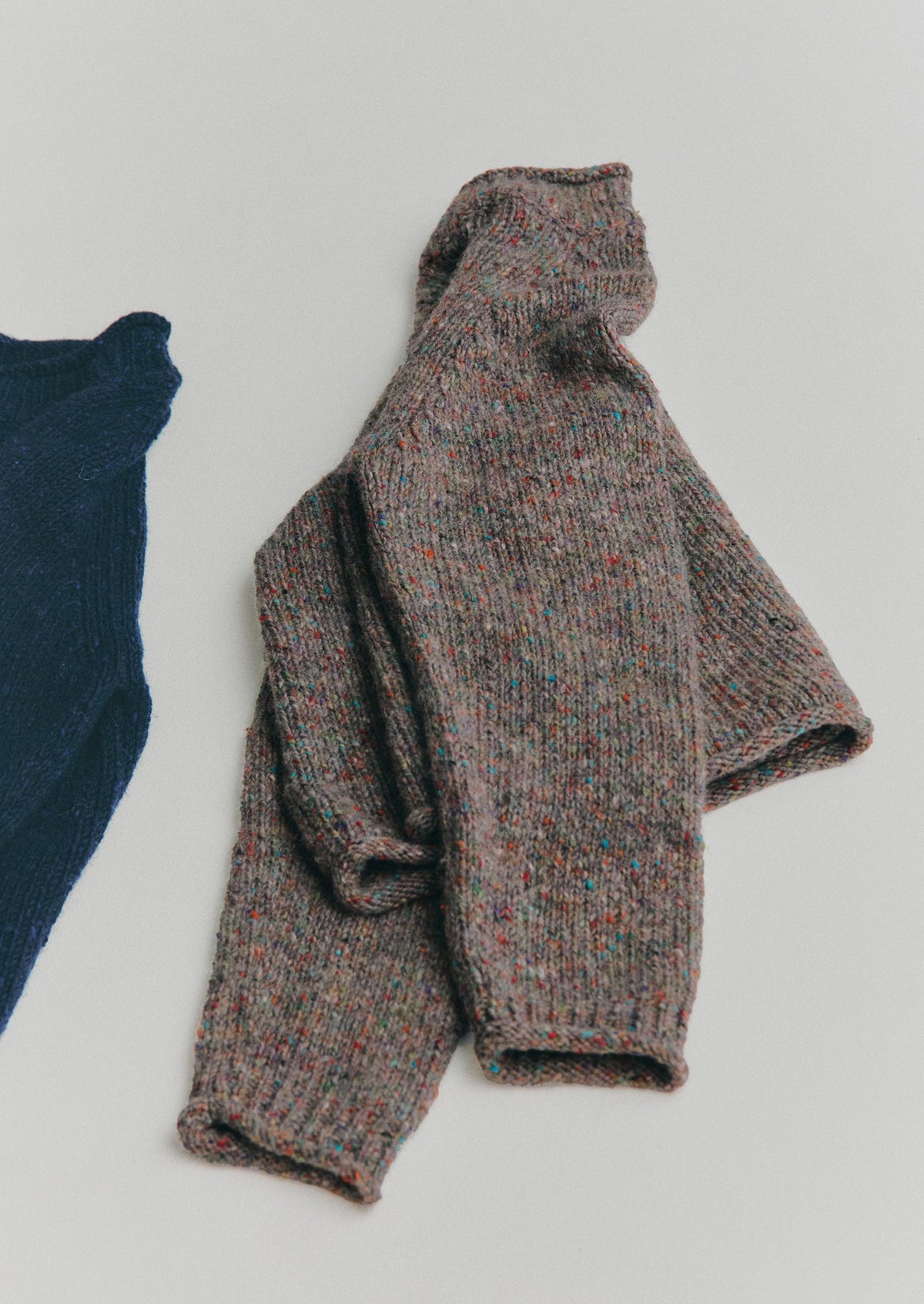 Orla Donegal Wool Sweater | Navy