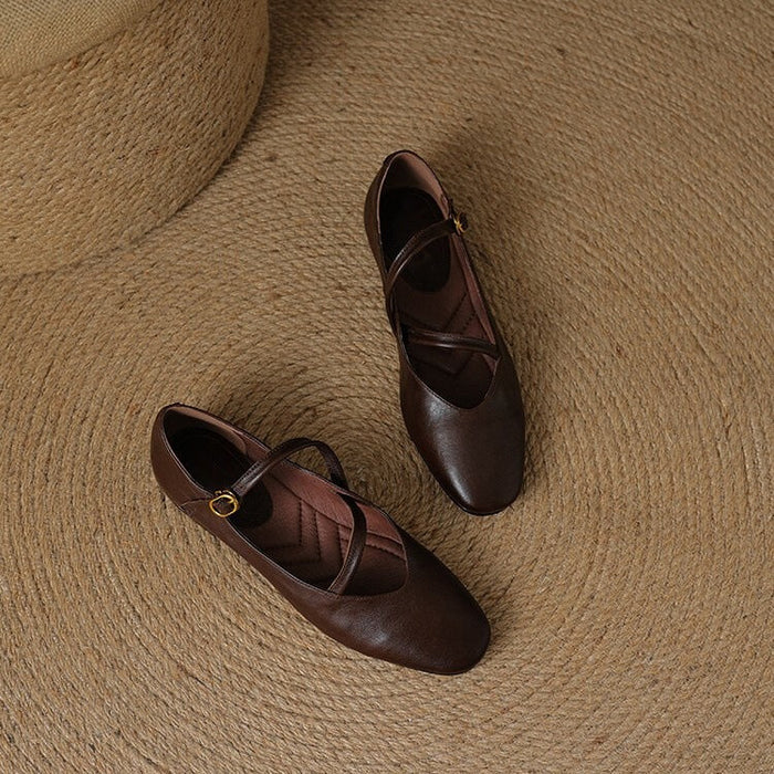 Adeline Leather Flats