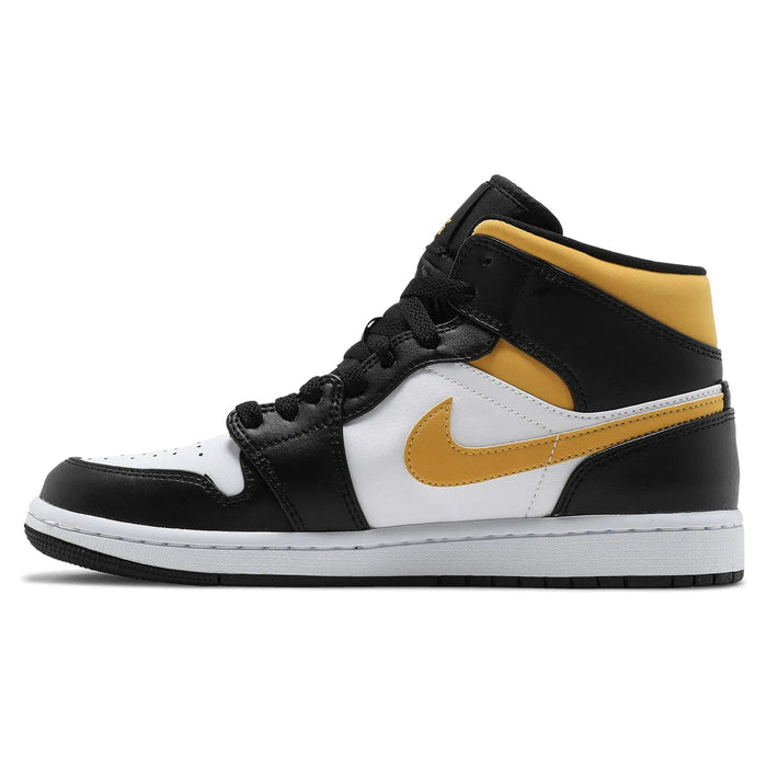 Air Jordan 1 Mid White Pollen Black (Preschool) sneakers — style 640734-177 — photo 4 of 4