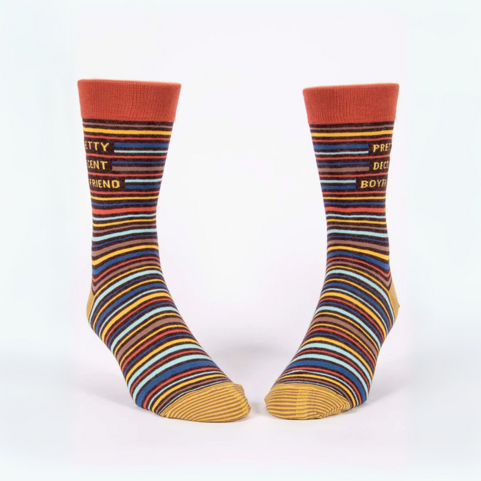 Blue Q Men's Socks 'Pretty Decent Boyfriend'