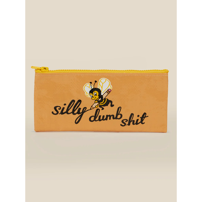 Blue Q Pencil Case Silly Dumb Shit