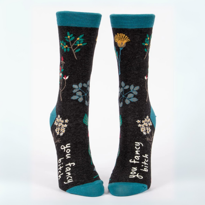 Blue Q Women's Crew Sock 'You Fancy Bitch'