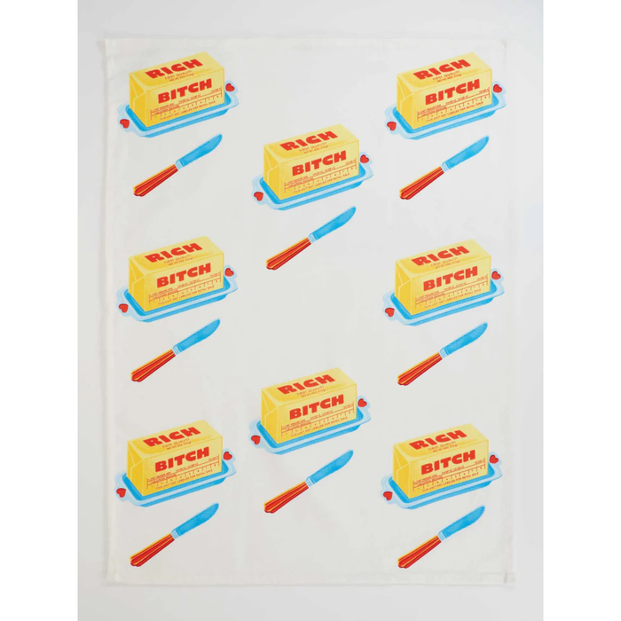 Blue Q Woven Dish Towel - Rich Bitch