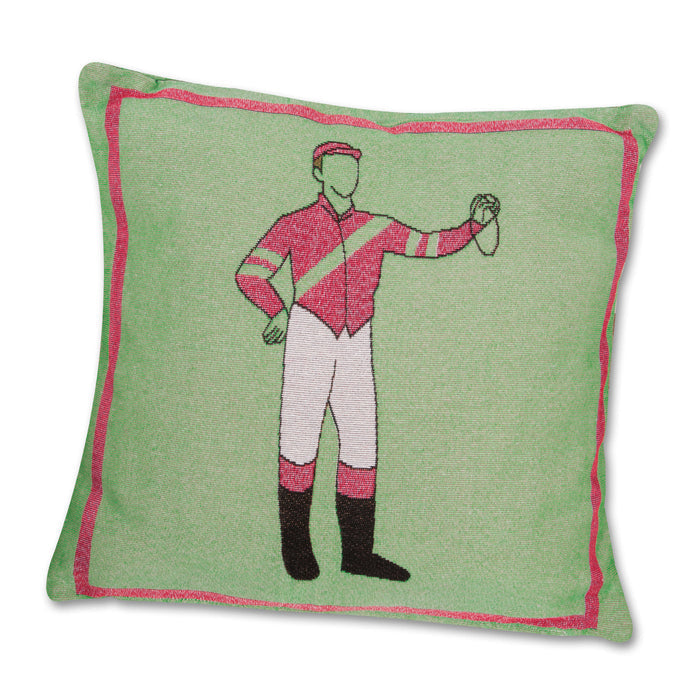 Champion Jockey Horseracing Pillow - Green