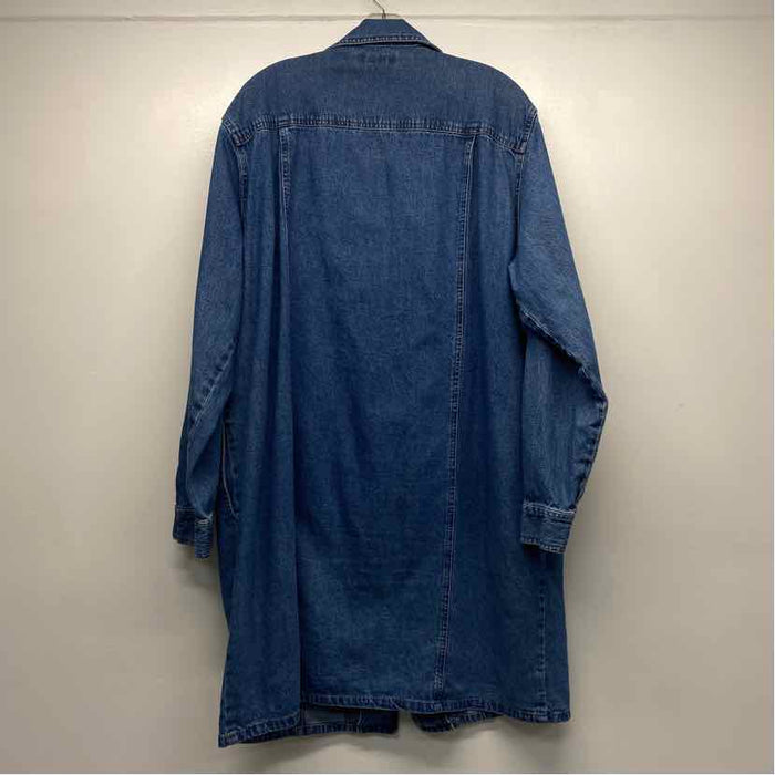 Eddie Bauer Size 2x Women's Blue Washed Shirt Dress