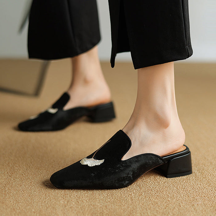 Eleanor Velvet Mules