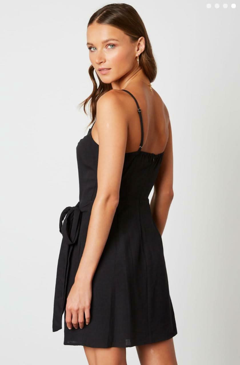 Morgan Black One-Shoulder Ruffle Mini Dress