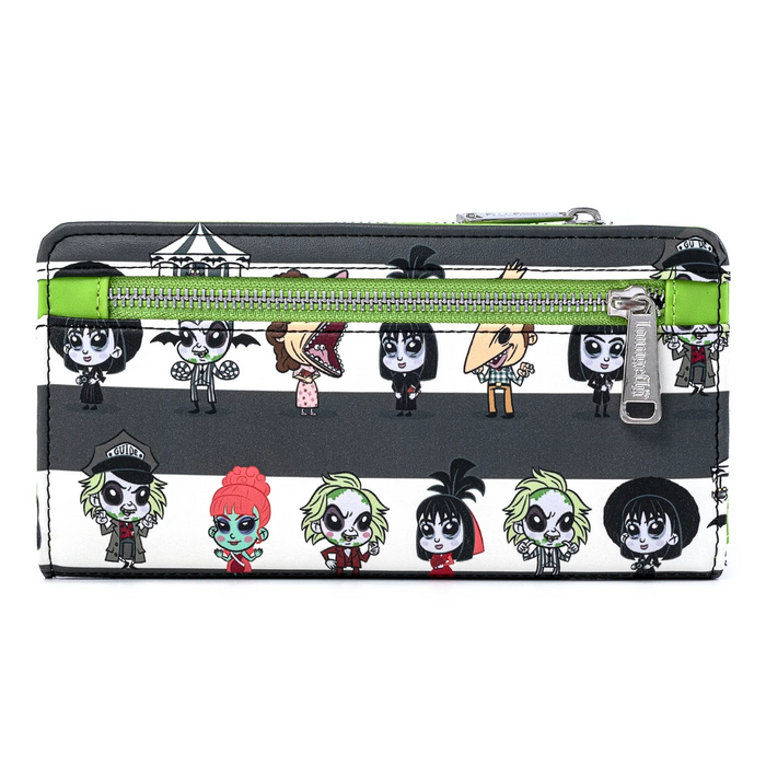 Loungefly Beetlejuice Group Chibi AOP Wallet Back View