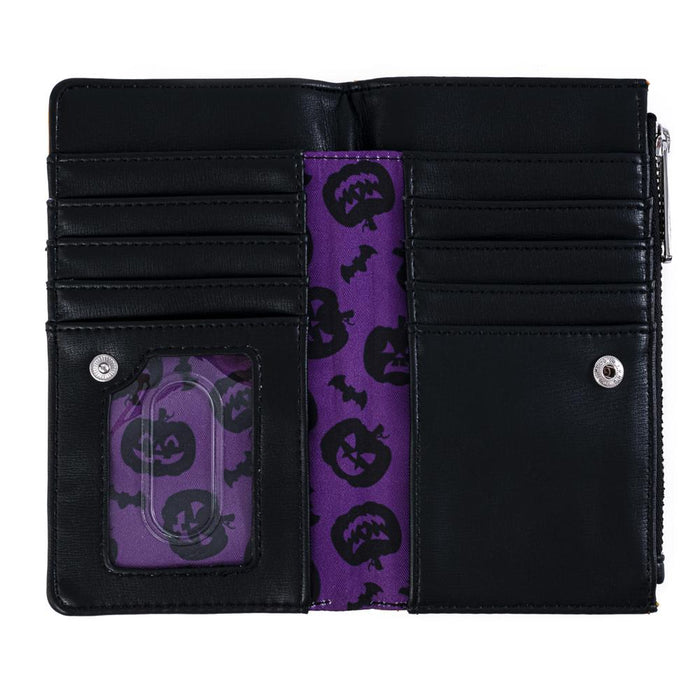 Loungefly Halloween Pumpkin Flap Wallet Open