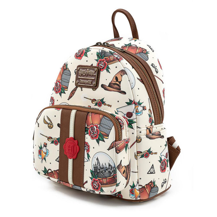 Loungefly X Harry Potter Relics Tattoo Envelope Mini Backpack