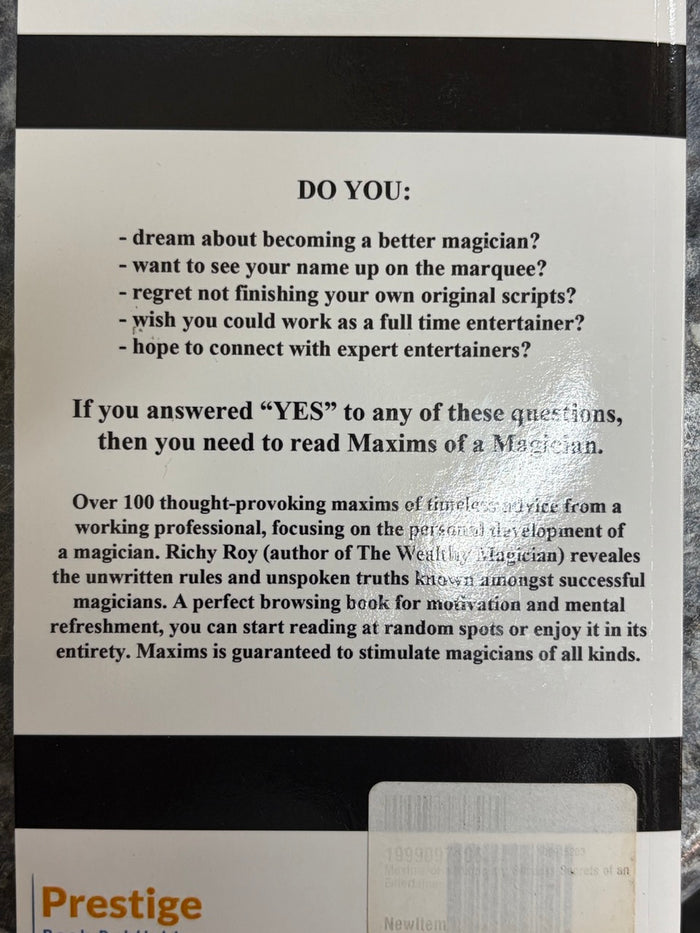 Maxims of a Magician - Richy Roy