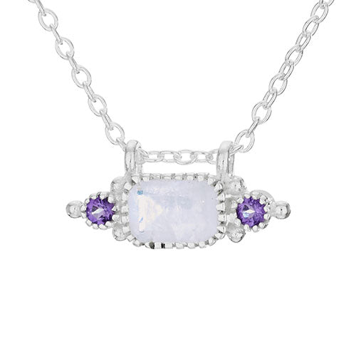 Moonstone and Amethyst Necklace