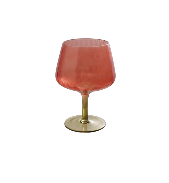Red & Green Stemmed Glass
