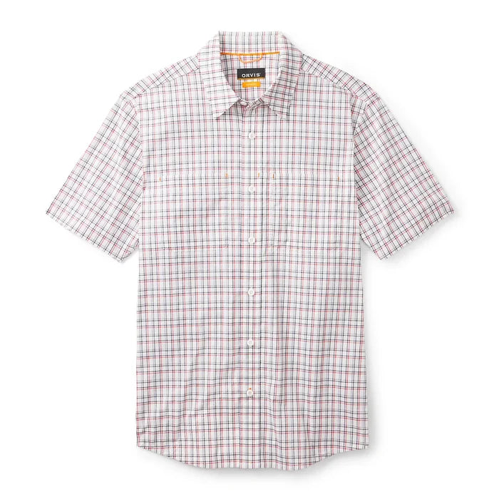 River Guide Short Sleeve Shirt- Buoy Red Tattersal