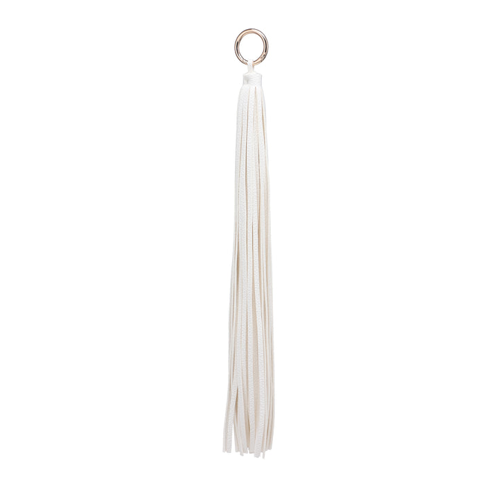 Textured long drop tassel keychain ring bag accessory wholesale