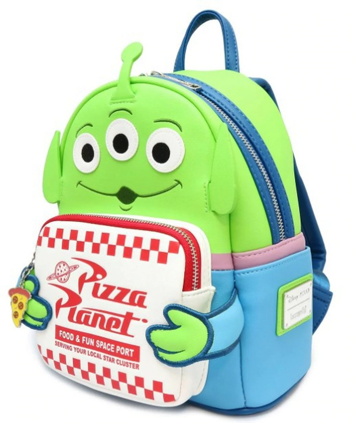 Toy Story Alien Pizza Planet Mini Backpack Front Side View