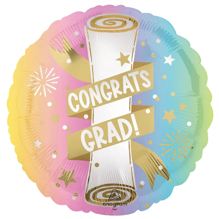 17" Pastel Grad Party Foil Balloon