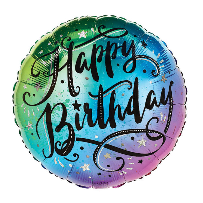 18" Ombre Happy Birthday Balloon