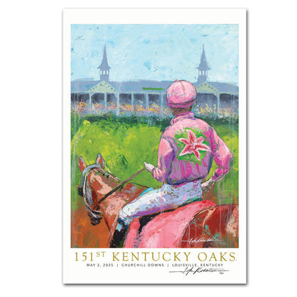 2025 Kentucky Oaks 151st Limited Edition Print - Gold Foil, Signed by Artist