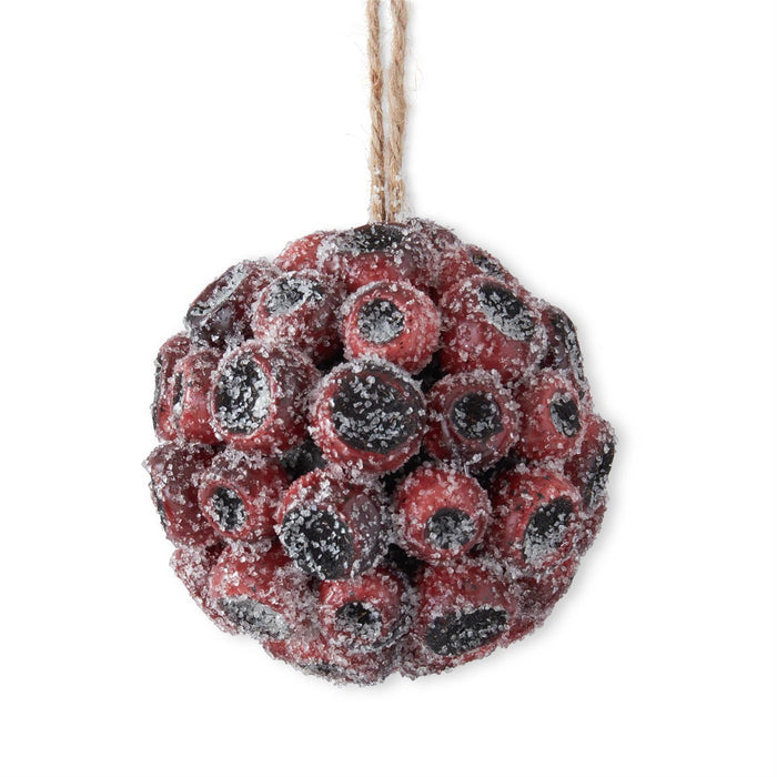 5" Burgundy Pod Ball Ornament