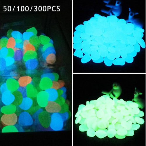 50/100/300pcs Glow in the Dark Pebbles - foxberryparkproducts