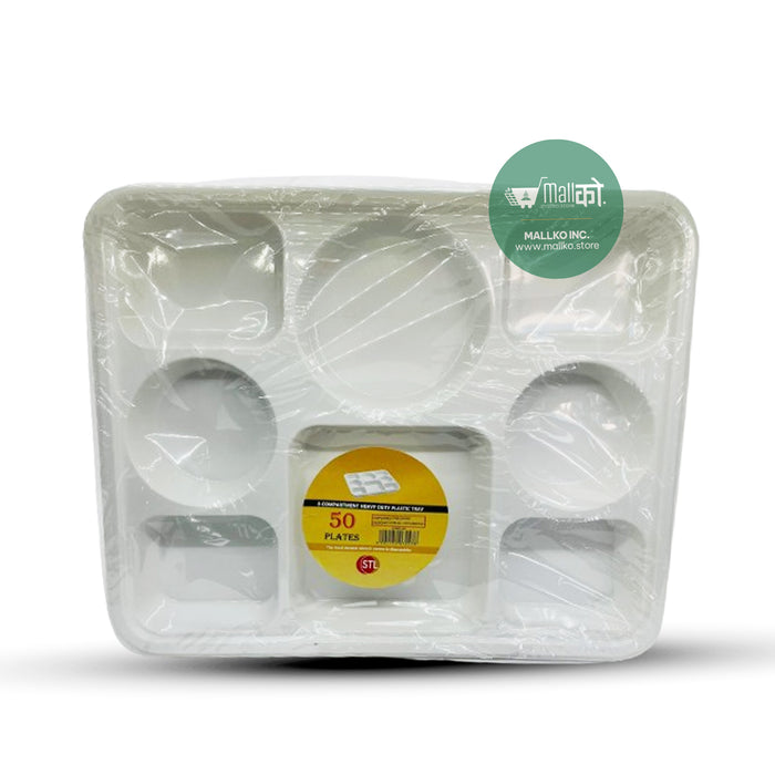 8 Compartment Plastic Plates