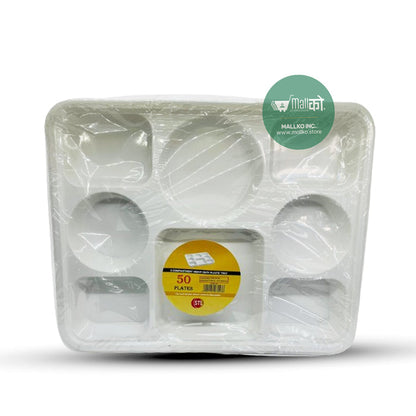 8 Compartment Plastic Plates