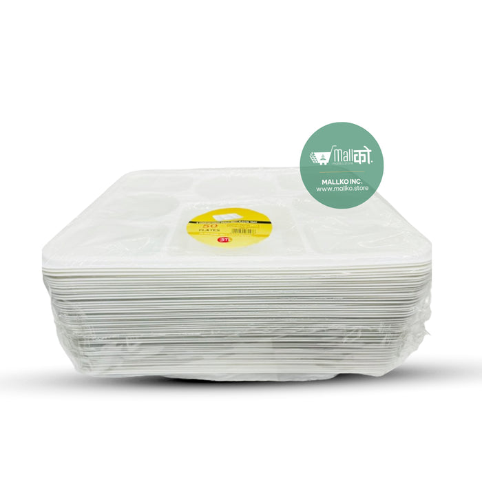 8 Compartment Plastic Plates