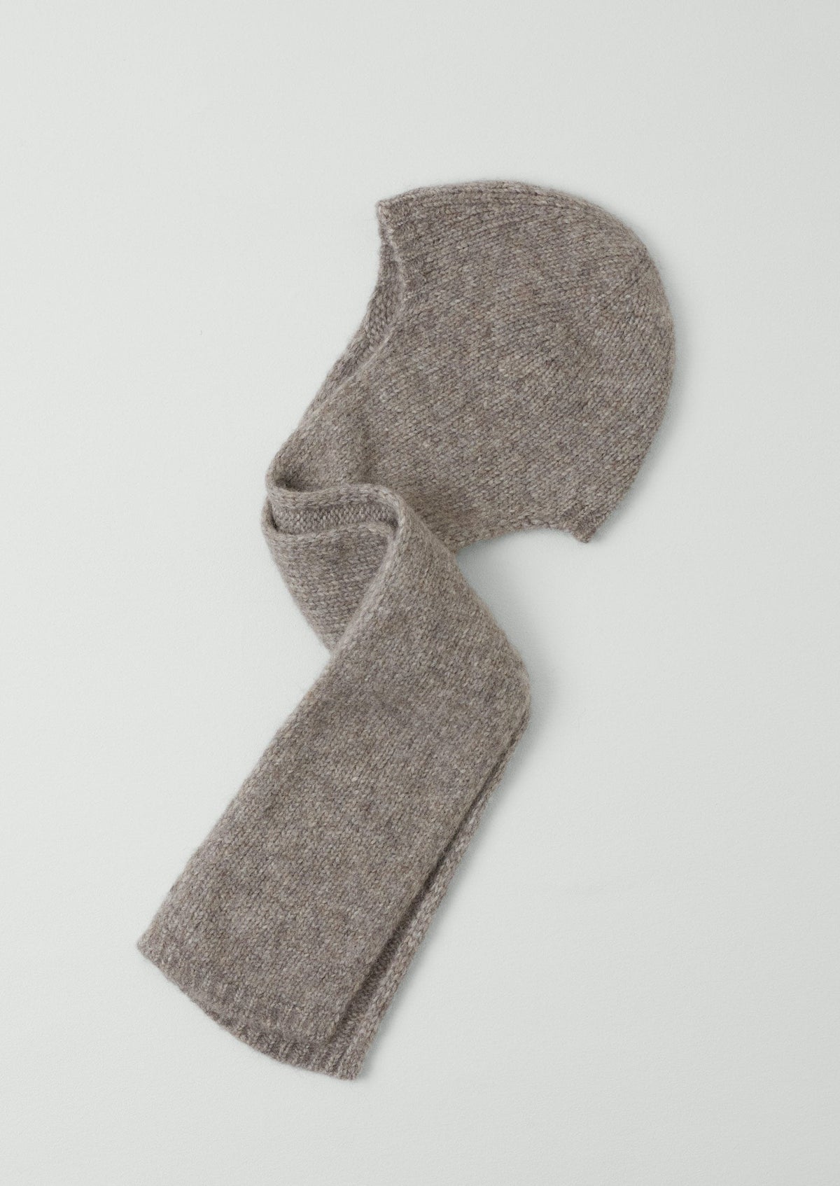 Lofty Alpaca Hooded Scarf | Stone