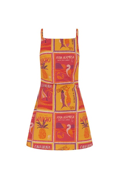 Allegra Mini Dress - Aloha Orange