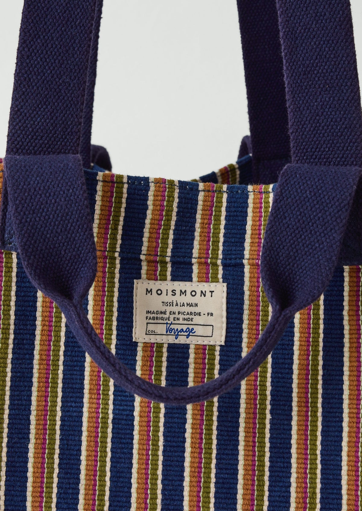 Moismont Stripe Cotton Bag | Blue Multi