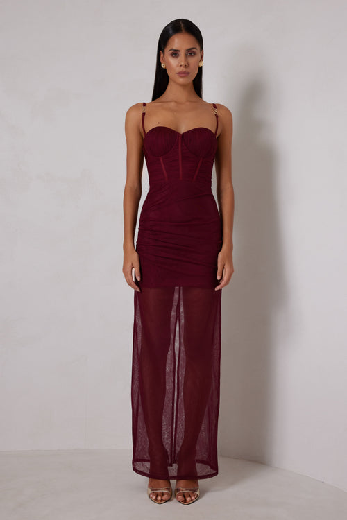 Alicia Dress - Wine