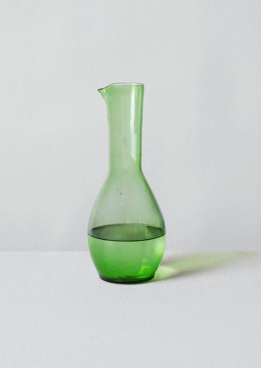 Moroccan Glass Carafe | Green