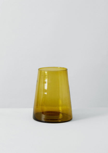 Moroccan Glass Vase | Amber