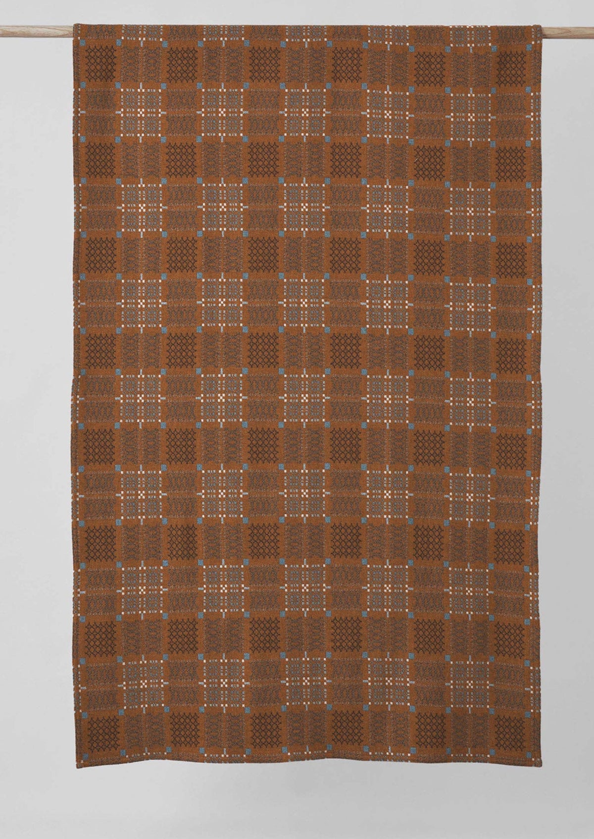 Melin Tregwynt Welsh Blanket | Rust/Topaz
