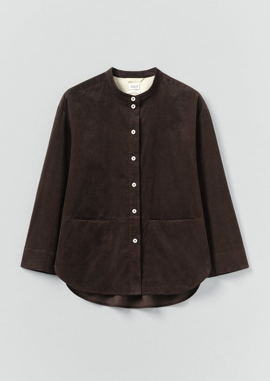 Organic Cotton Cord Shirt | Bitter Chocolate
