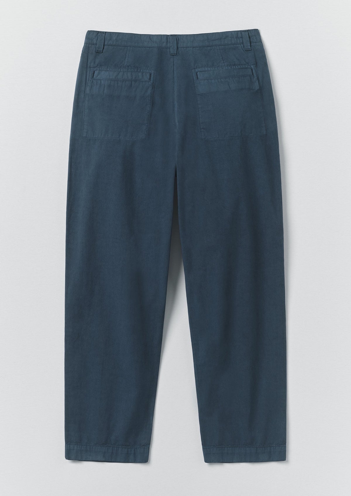 Otto Pleated Cotton Twill Trousers | Smoke Blue