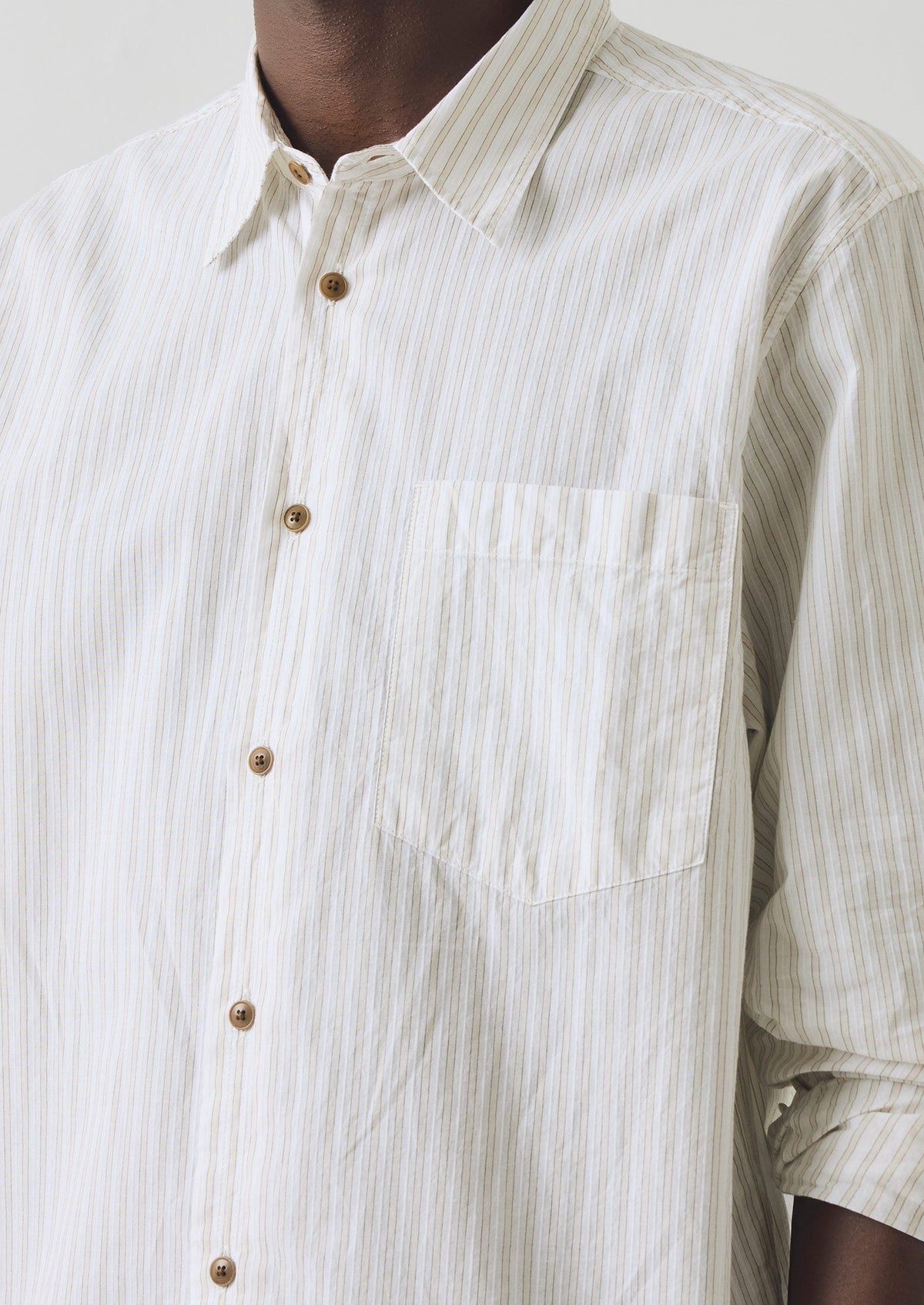 Jacquard Stripe Shirt | Shale Stone