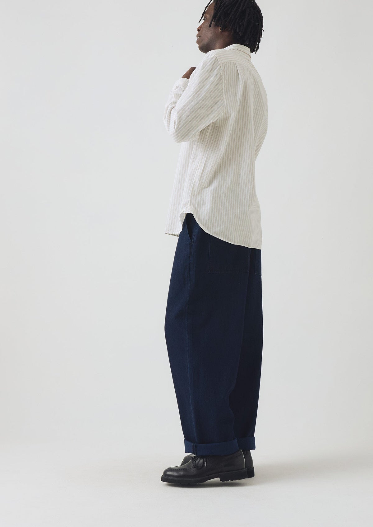Jacquard Stripe Shirt | Shale Stone