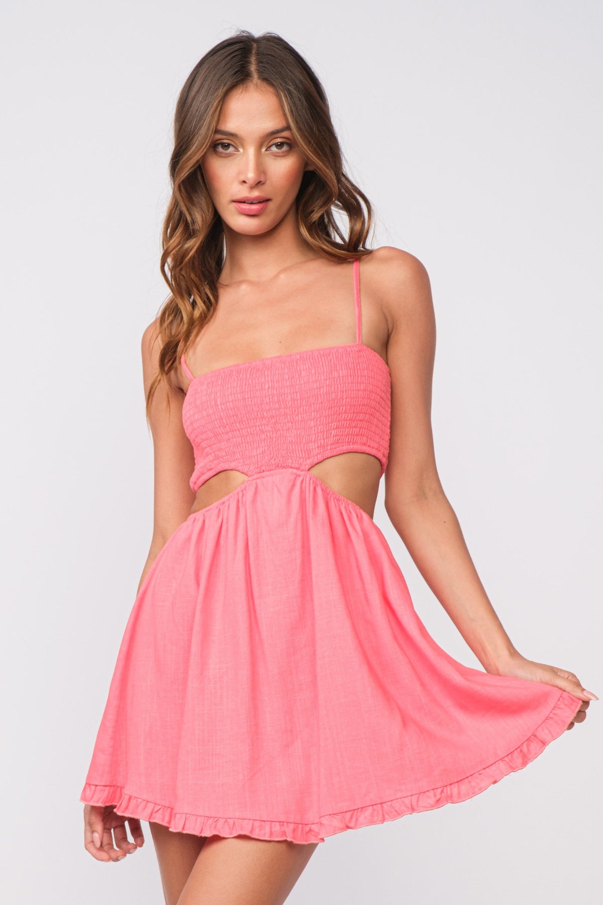 Nadia Pink Cutout Mini Dress