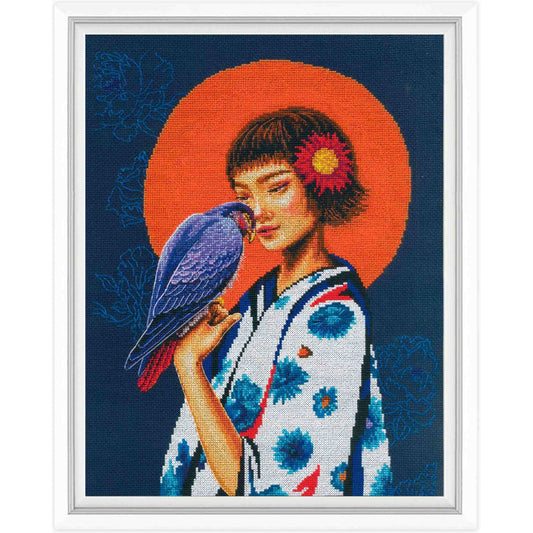 A Bird Girl and Freedom Cross Stitch Kit RTO Counted M1072