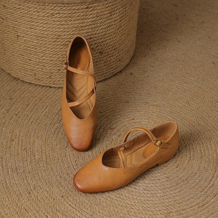 Adeline Leather Flats