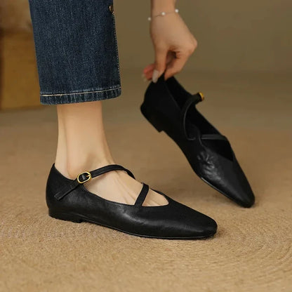 Adeline Leather Flats