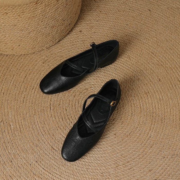 Adeline Leather Flats