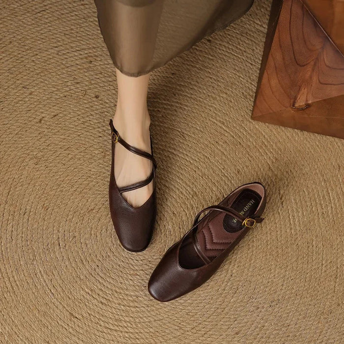 Adeline Leather Flats