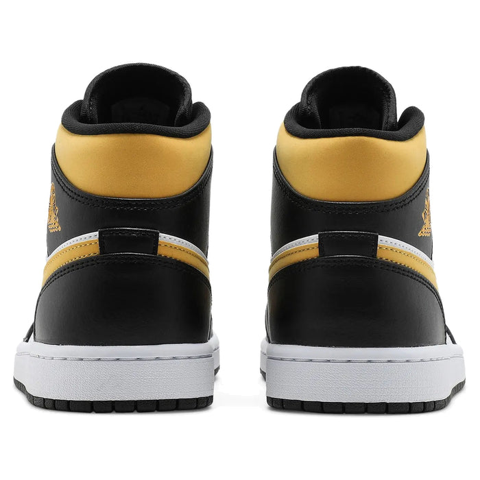 Air Jordan 1 Mid White Pollen Black (Preschool) sneakers — style 640734-177 — photo 3 of 4