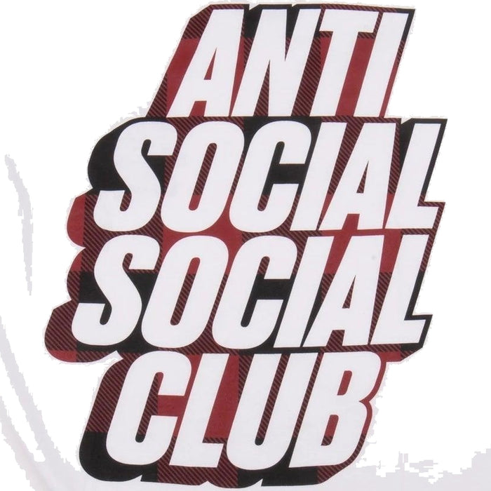 Anti Social Social Club Plaid Red Tee White - Supra Sneakers